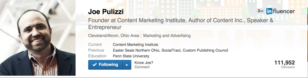 joe pulizzi LinkedIn